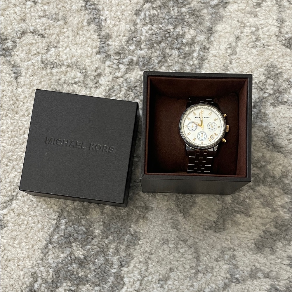 Michael Kors Men's Womens with Silver and Gold Band
